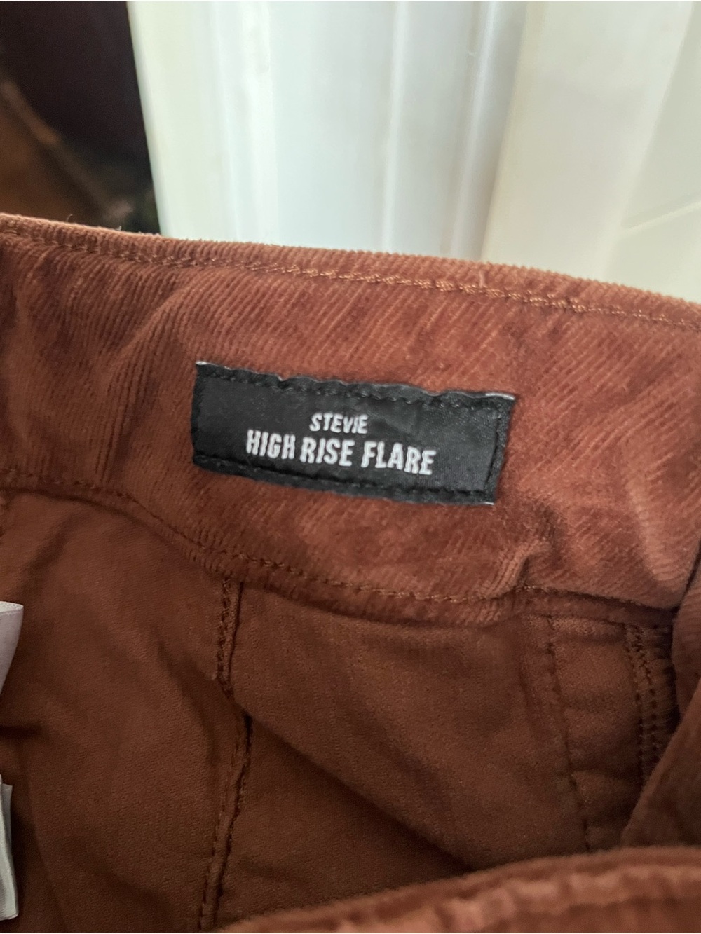 Lucky Brand High Rise Seamed Corduroy Stevie Flare trouser pants - Picture 8 of 9